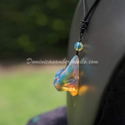 Sky Blue Amber Pendant 11