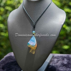 Sky Blue Amber Pendant 12