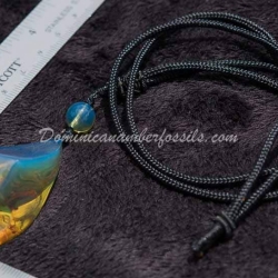 Sky Blue Amber Pendant 7