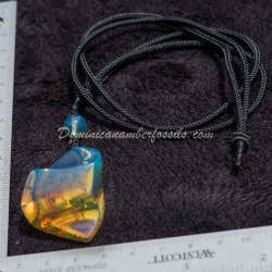 Sky Blue Amber Pendant 8