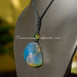 Sky Blue Dominican Amber Pendant 10