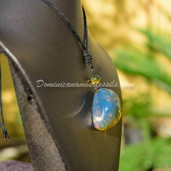 Sky Blue Dominican Amber Pendant 11