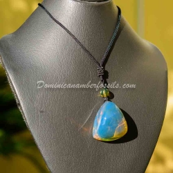 Sky Blue Dominican Amber Pendant 12
