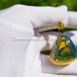 Sky Blue Dominican Amber Pendant 4