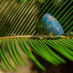 Sky Blue Dominican Amber Pendant 7