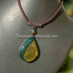 Top Quality Green Dominican Amber Pendant 2