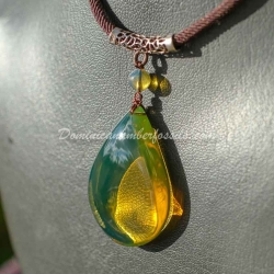 Top Quality Green Dominican Amber Pendant 4