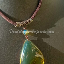 Top Quality Green Dominican Amber Pendant 5