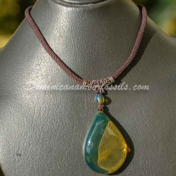 Top Quality Green Dominican Amber Pendant