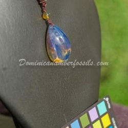 Tribal Blue Amber Pendant 3