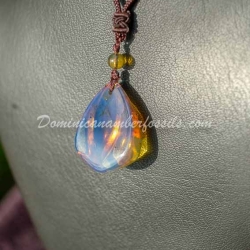 Tribal Blue Amber Pendant 4
