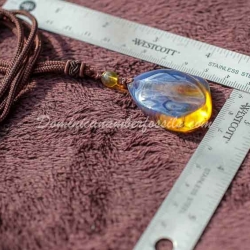 Tribal Blue Amber Pendant 7