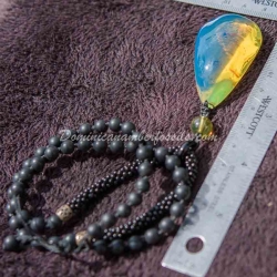 Ultra Bright Sky Blue Amber Pendant 4
