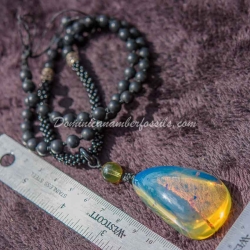 Ultra Bright Sky Blue Amber Pendant 5