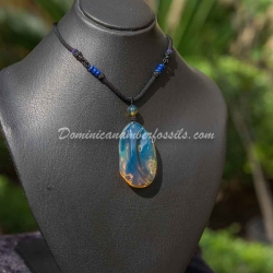 Vivid Blue Pinkish Pendant 11