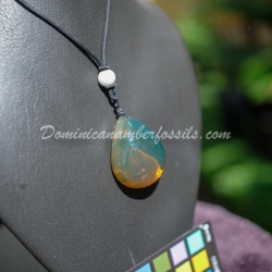 Vivid Green Amber Pendant 2