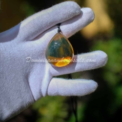 Vivid Green Amber Pendant 5