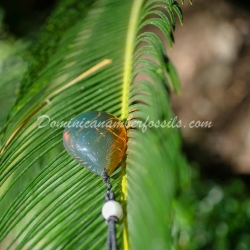 Vivid Green Amber Pendant 7