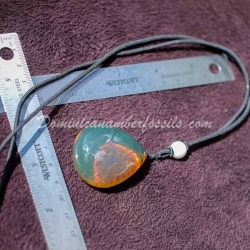 Vivid Green Amber Pendant 8