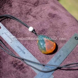 Vivid Green Amber Pendant 9